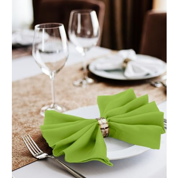 Apple Green Cloth Napkins - 24 Pack for Stylish Events