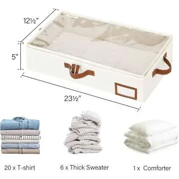 Underbed Storage Box Set - Sturdy & Stylish Organizer