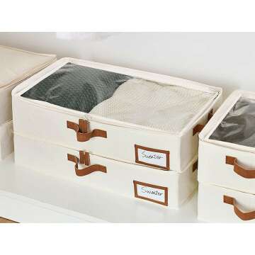 Underbed Storage Box Set - Sturdy & Stylish Organizer