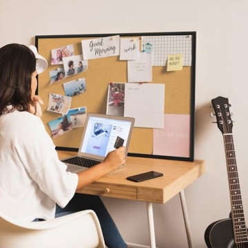 Elegant 48" x 36" Cork Board for Home and Office Organization