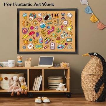 Elegant 48" x 36" Cork Board for Home and Office Organization