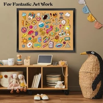 Elegant 48" x 36" Cork Board for Home and Office Organization