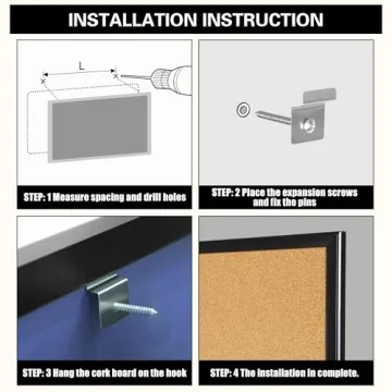 Elegant 48" x 36" Cork Board for Home and Office Organization