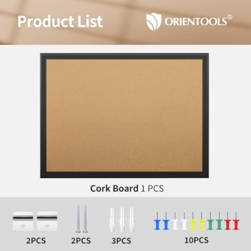 Elegant 48" x 36" Cork Board for Home and Office Organization