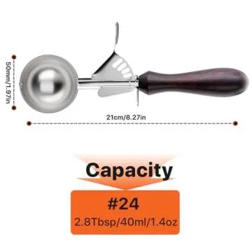 Ice Cream Scoop, Cookie Scoop,Hafan Food Grade 304 Stainless Steel Icecream Scoops with Trigger and ...
