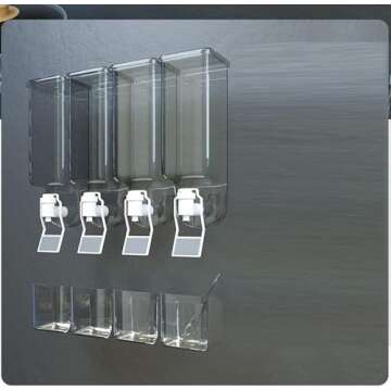 BOWINGBO Condiment Holder - Oil & Vinegar Storage Dispenser, Seasoning Wall Rack, Kitchen Storage for Spices, Vinegar, Other Liquids