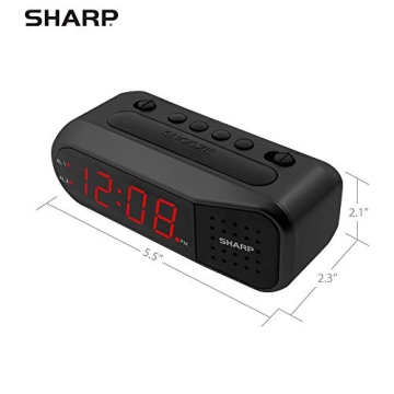 Sharp Digital Alarm Clock - Gentle Dual Alarm Design