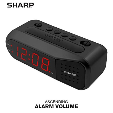 Sharp Digital Alarm Clock - Gentle Dual Alarm Design