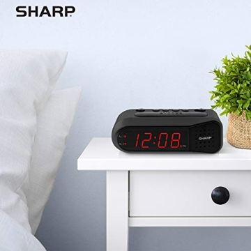 Sharp Digital Alarm Clock - Gentle Dual Alarm Design