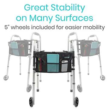 Vive Mobility Folding Walker - Lightweight & Durable Support