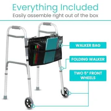 Vive Mobility Folding Walker - Lightweight & Durable Support