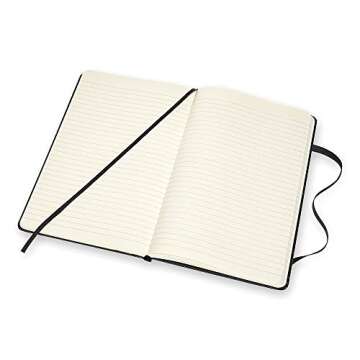 Moleskine Limited Edition David Bowie Notebook, Hard Cover, Large (5" x 8.25") Ruled/Lined, Black, 240 Pages