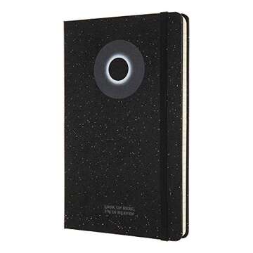 Moleskine Limited Edition David Bowie Notebook, Hard Cover, Large (5" x 8.25") Ruled/Lined, Black, 240 Pages
