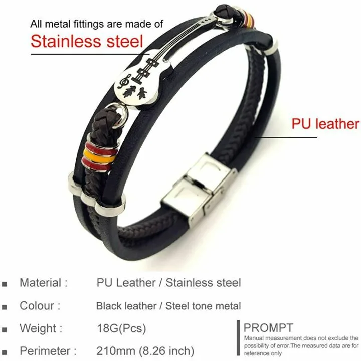 Eymi Leather Cuff Bracelet - Handmade & Adjustable