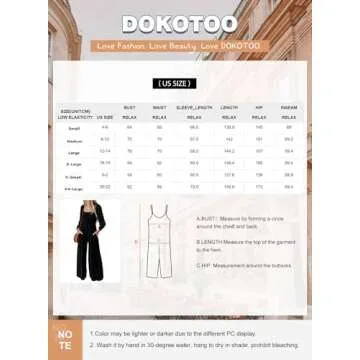 Dokotoo Womens Plus Size Black Jumpsuits for Women Overalls Loose Casual Wide Leg One Piece Long Sleeve Solid Jumpsuit Long Pant Rompers with Pockets X-Large