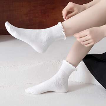 Mcool Mary Women's Ruffle Socks - Stylish Comfort for All Occasions