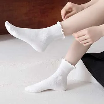 Mcool Mary Women's Ruffle Socks - Stylish Comfort for All Occasions