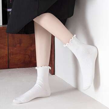Mcool Mary Women's Ruffle Socks - Stylish Comfort for All Occasions