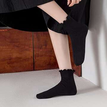 Mcool Mary Women's Ruffle Socks - Stylish Comfort for All Occasions