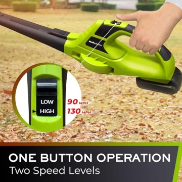 Mueller UltraStorm Leaf Blower 130 MPH 20V Battery Powered