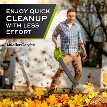 Mueller UltraStorm Leaf Blower 130 MPH 20V Battery Powered