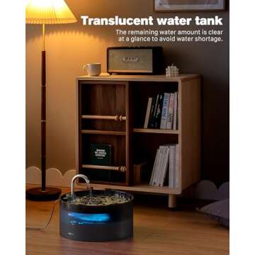 BEMOONY Cat Water Fountain: Quiet 3.2L Pet Dispenser