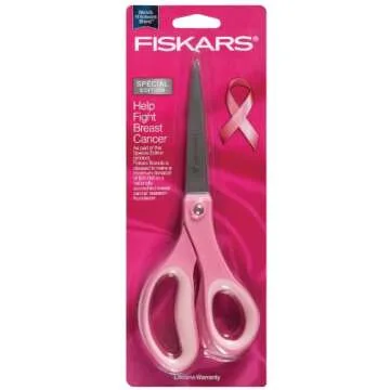 Fiskars 8 Inch Breast Cancer Awareness Scissors - Stylish with a Purpose