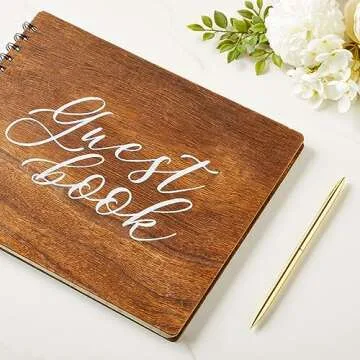 Juvale 12 Pack Gold Ballpoint Pens for Wedding Guest Book, Bulk Office Supplies, Black Ink, 1mm Medium Point (Metallic, 6.4 In)