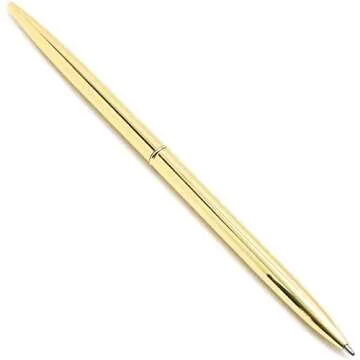 Juvale 12 Pack Gold Ballpoint Pens for Wedding Guest Book, Bulk Office Supplies, Black Ink, 1mm Medium Point (Metallic, 6.4 In)