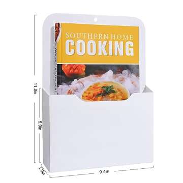Magnetic File Holder, Magnetic Paper Holder for Refrigerator, File Cabinets and Fridge, Magnetic Pocket Wall Hanging File Organizer, Magnetic File Folder Case for Mail Letter Notebook Planners