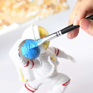 Golden Maple Angular Paint Brush Set - 9PC Professional Brushes