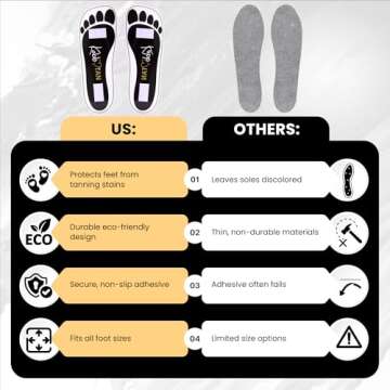 25 Pairs (50Feets) Spray Tanning Feet Pads Disposable Sunless Airbrush Tanning Tent Foot Protection