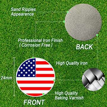 Amy Sport Golf Ball Marker Hat Clip Silicone Magnetic Hat Clips Removable Ball Markers Attaches Easi...