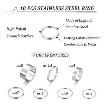 Stylish HAIAISO Knuckle Rings Set for Women - 10 Pcs