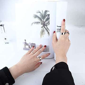 Stylish HAIAISO Knuckle Rings Set for Women - 10 Pcs