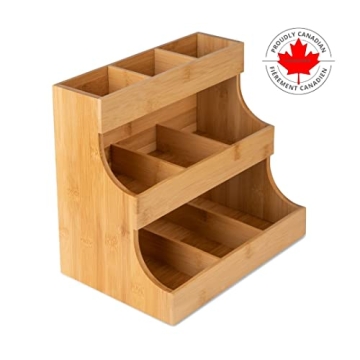 Elegant THEODORE Bamboo Tea Organizer - Holds 180 Bags