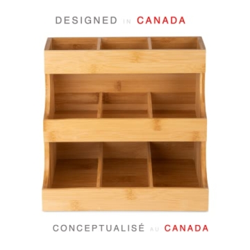 Elegant THEODORE Bamboo Tea Organizer - Holds 180 Bags