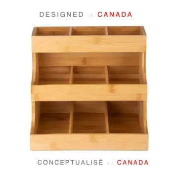 Elegant THEODORE Bamboo Tea Organizer - Holds 180 Bags