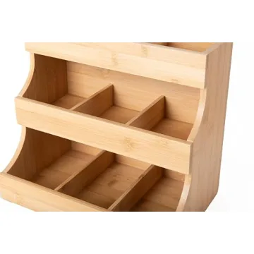 Elegant THEODORE Bamboo Tea Organizer - Holds 180 Bags