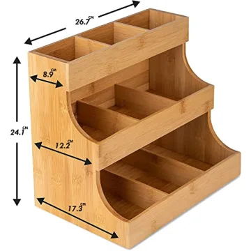 Elegant THEODORE Bamboo Tea Organizer - Holds 180 Bags