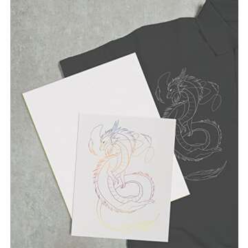 MyArtscape Graphite Transfer Paper, 20 White Sheets - Wax Free - Erasable - Smudge-Free - Ideal for Drawing and Tracing - Premium Arts and Crafts Supplies