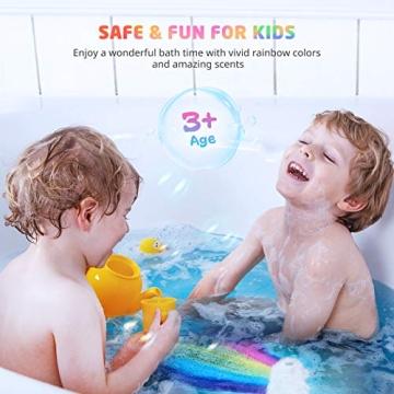 Elfinbay Rainbow Cloud Bath Bombs Gift Set for Kids