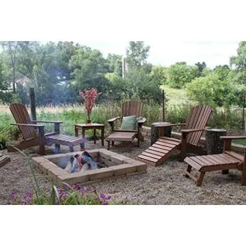 Eucalyptus Adirondack Chair with Built-In Ottoman for Comfort