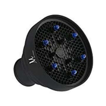 M Hair Designs Collapsible Silicone Diffuser for Hair Dryer Nozzle 1.6-1.8 inch Diameter | Hair Drye...