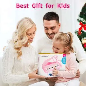 Amy&Benton Toy Piano for Baby Girls Pink Toddler Piano Keyboard Toy 1 2 3 Years Old Girls Kids Birth...