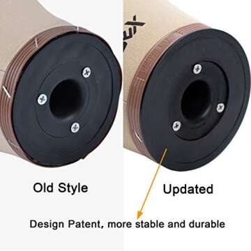 GEX 20"-24" Cork Canvas Block Head Mannequin Head Wig Display Styling Head With Mount Hole (Light Br...