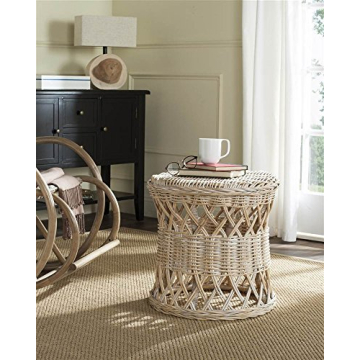 SAFAVIEH Home Collection Desta Natural Wicker Round Accent Table