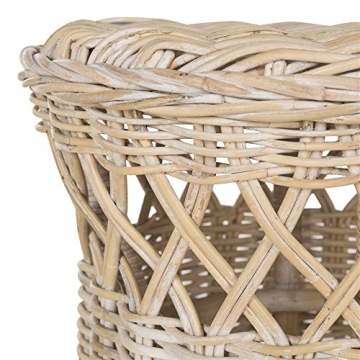 SAFAVIEH Home Collection Desta Natural Wicker Round Accent Table