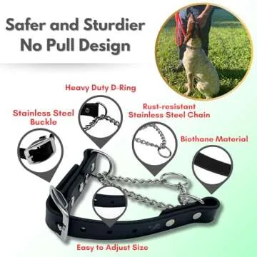 Martingale Collar for Dogs - Biothane & Stainless Steel Detail