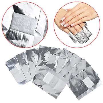 INHDBOX 200 Pcs Nail Polish Remover Foil Wraps